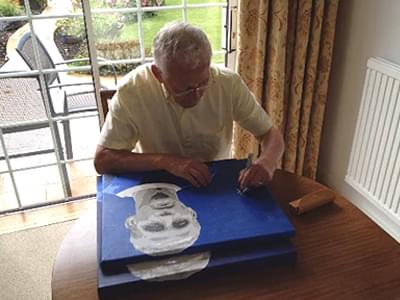 Alex Young signing our canvas paintings