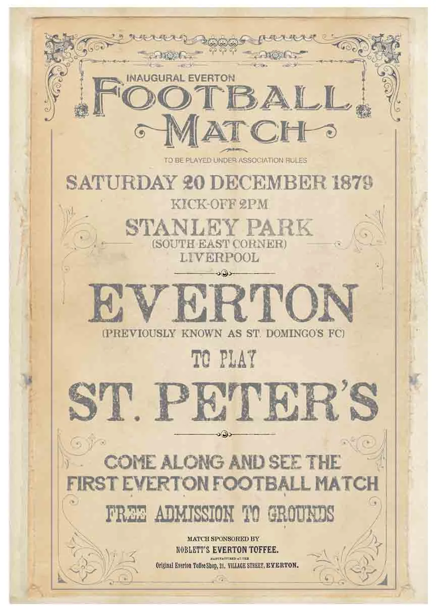 Inaugural Everton Match v St Peter's A2 Art Print