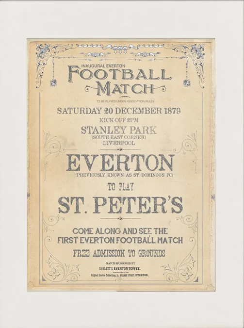 Inaugural Everton Match v St Peter's Print