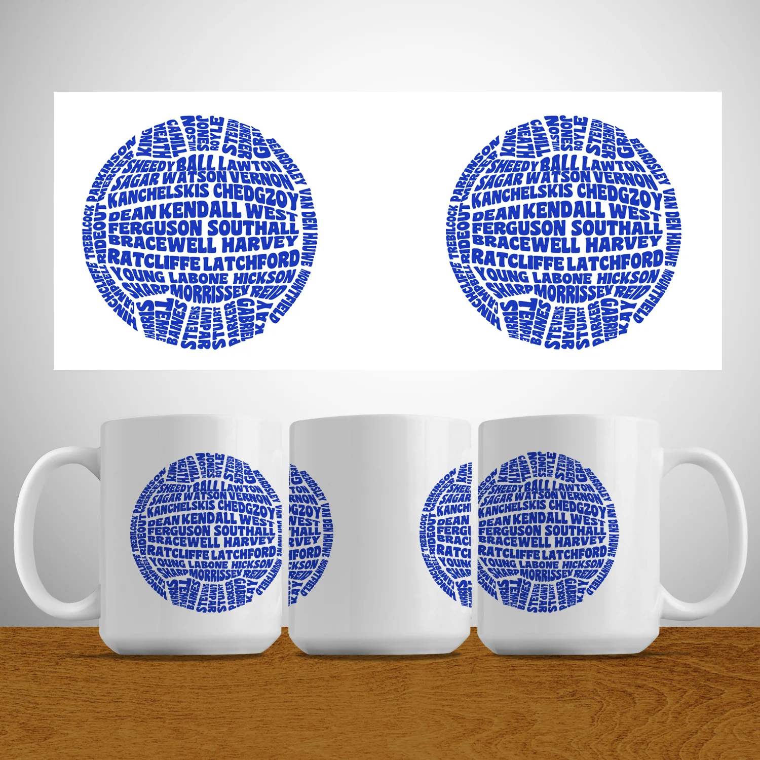 Everton Legends on Ball MEGA Mug