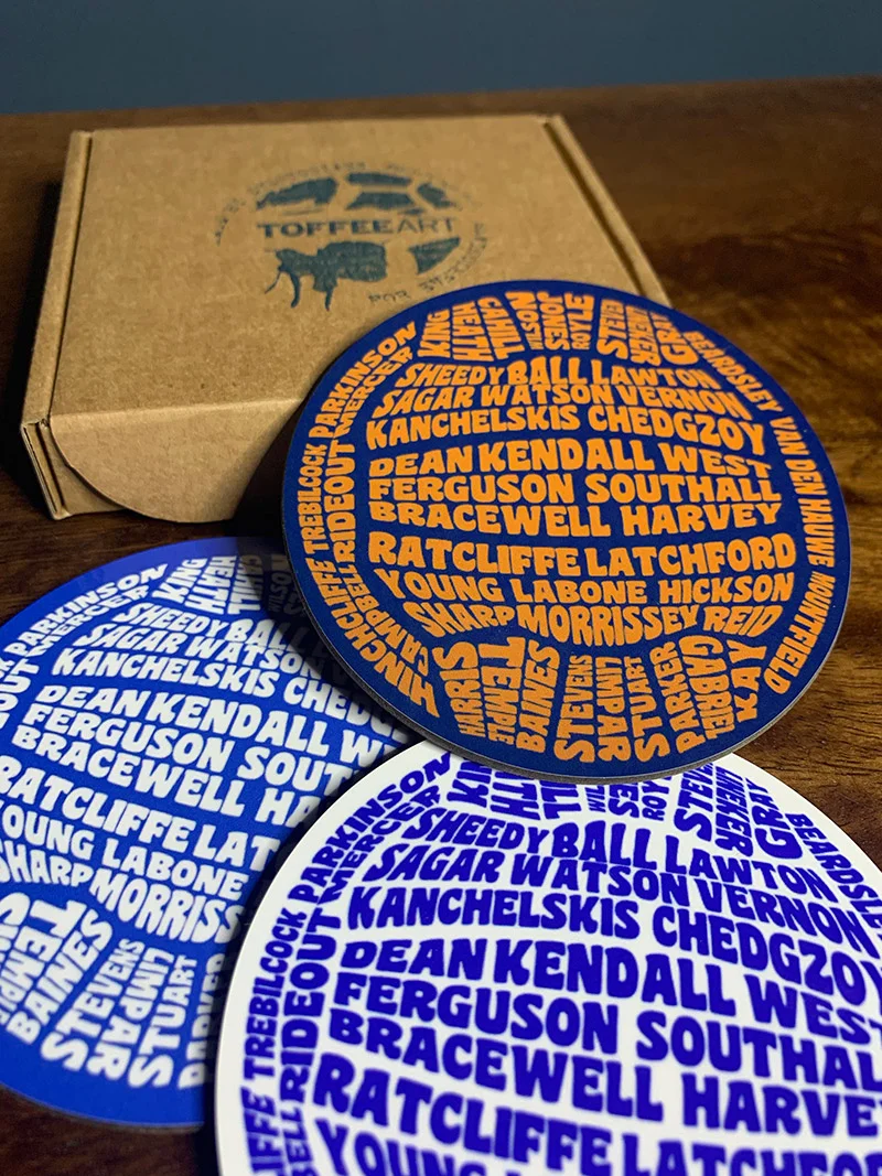 Coaster - Everton Legends on Case Ball
