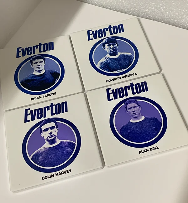 Ceramic Coaster Set - Everton 70s Legends